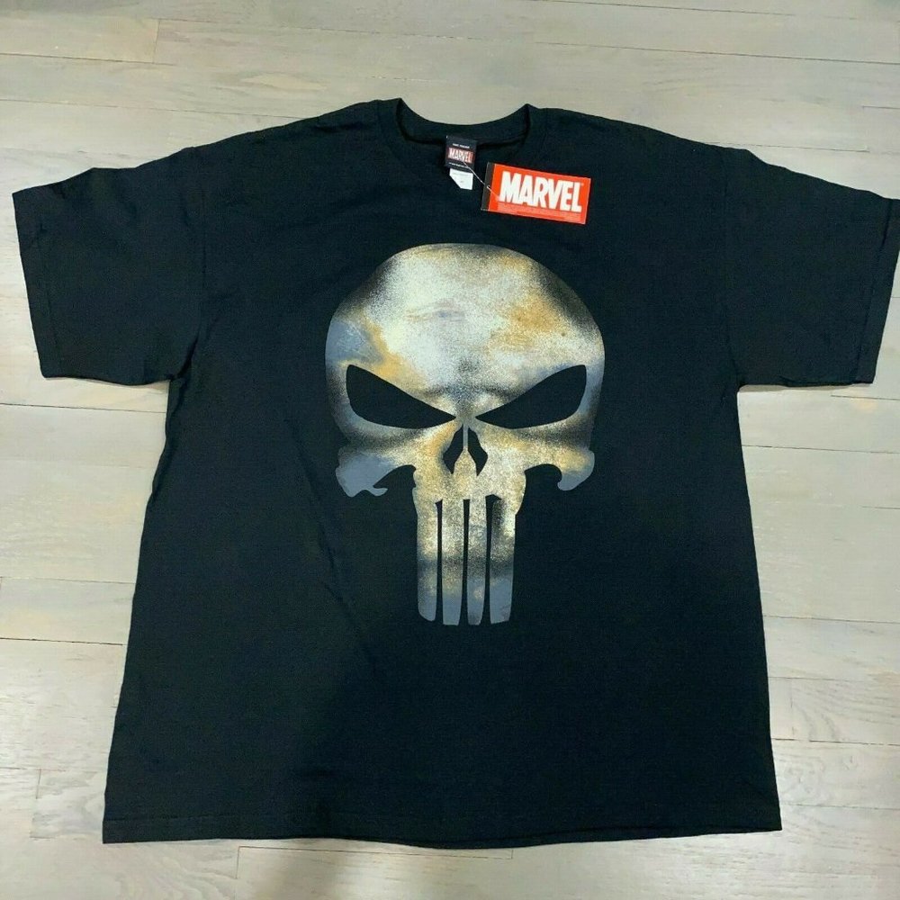 Marvel The Punisher No Sweat Grunge Black T-Shirt
